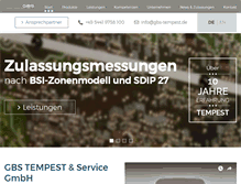 Tablet Screenshot of gbs-tempest.de